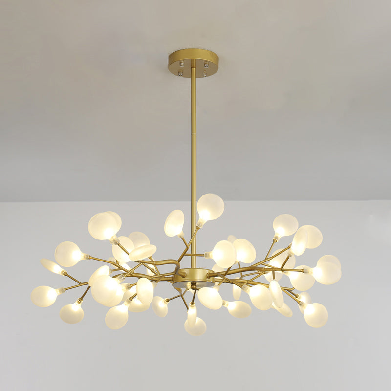 Branch Shaped Living Room Chandelier Lighting Metallic Minimalist LED Pendant Light 45 Gold Clearhalo 'Ceiling Lights' 'Chandeliers' 'Modern Chandeliers' 'Modern' Lighting' 2205145