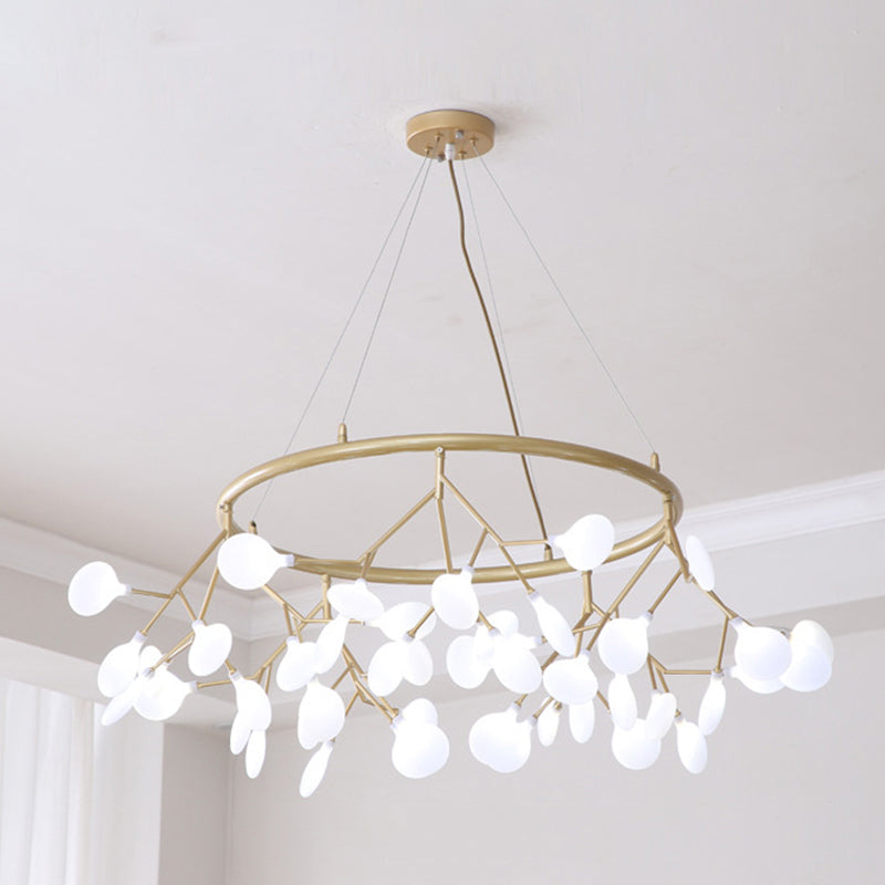 Sputnik Firefly Chandelier Lighting Minimalist Acrylic Living Room LED Pendant Light Cream Clearhalo 'Ceiling Lights' 'Chandeliers' 'Clear' 'Industrial' 'Modern Chandeliers' 'Modern' 'Tiffany' 'Traditional Chandeliers' Lighting' 2205229