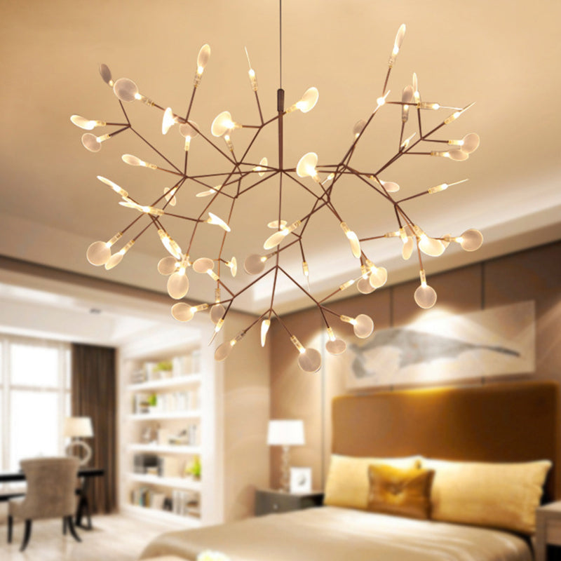 Postmodern Branch LED Ceiling Lighting Stainless-Steel Dining Room Chandelier Light Fixture Black Clearhalo 'Ceiling Lights' 'Chandeliers' 'Modern Chandeliers' 'Modern' Lighting' 2205230