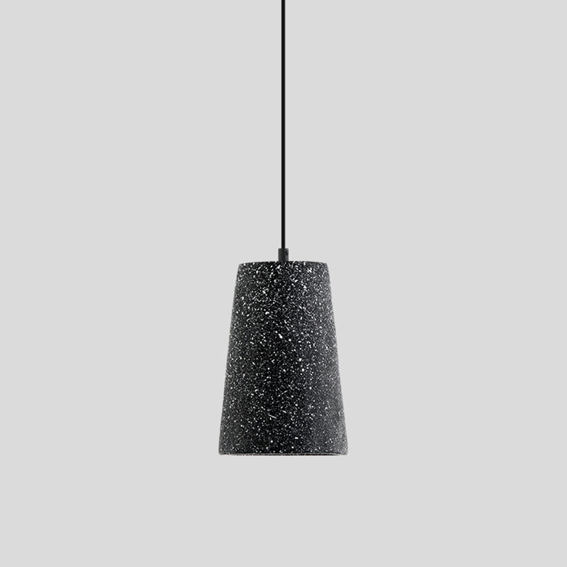 Geometrical Restaurant Ceiling Light Cement Single Simplicity Hanging Pendant Light Black Cone Clearhalo 'Ceiling Lights' 'Modern Pendants' 'Modern' 'Pendant Lights' 'Pendants' Lighting' 2205408