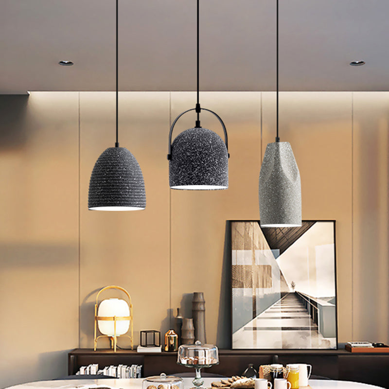 Geometrical Restaurant Ceiling Light Cement Single Simplicity Hanging Pendant Light Clearhalo 'Ceiling Lights' 'Modern Pendants' 'Modern' 'Pendant Lights' 'Pendants' Lighting' 2205412