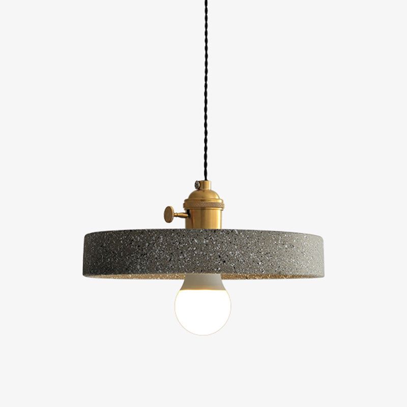 Terrazzo Geometric Suspension Light Minimalistic 1-Light Pendant Light for Dining Room Light Gray Round Clearhalo 'Ceiling Lights' 'Modern Pendants' 'Modern' 'Pendant Lights' 'Pendants' Lighting' 2205435