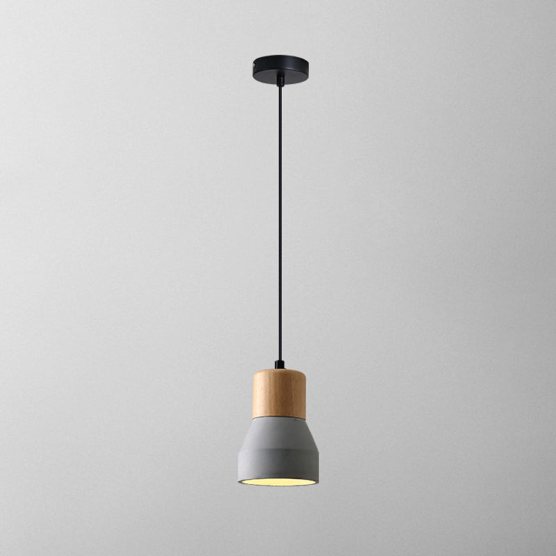 Cement Bell Suspension Light Modern Style 1-Light Pendant Light Fixture for Dining Room Grey Clearhalo 'Ceiling Lights' 'Modern Pendants' 'Modern' 'Pendant Lights' 'Pendants' Lighting' 2205507