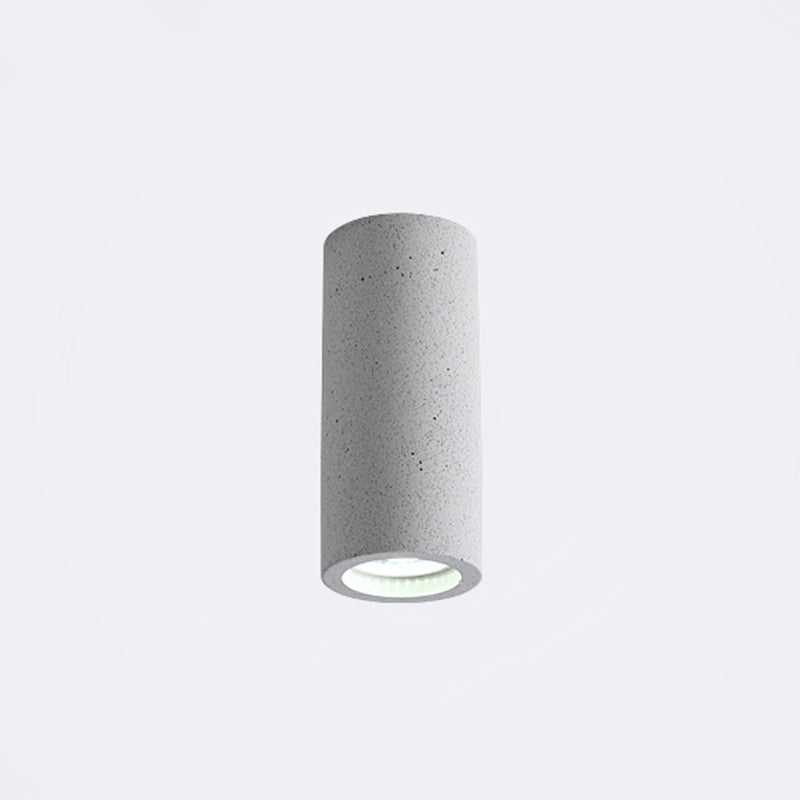 Cylinder Corridor Flush Ceiling Light Cement Minimalistic LED Flush Mount Lighting Fixture White 6