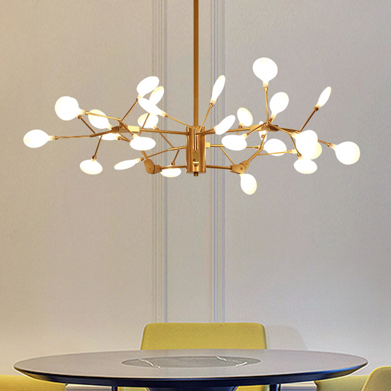 Branched Firefly Acrylic LED Ceiling Lighting Postmodern White Chandelier Light Fixture Clearhalo 'Ceiling Lights' 'Chandeliers' 'Modern Chandeliers' 'Modern' Lighting' 2205795