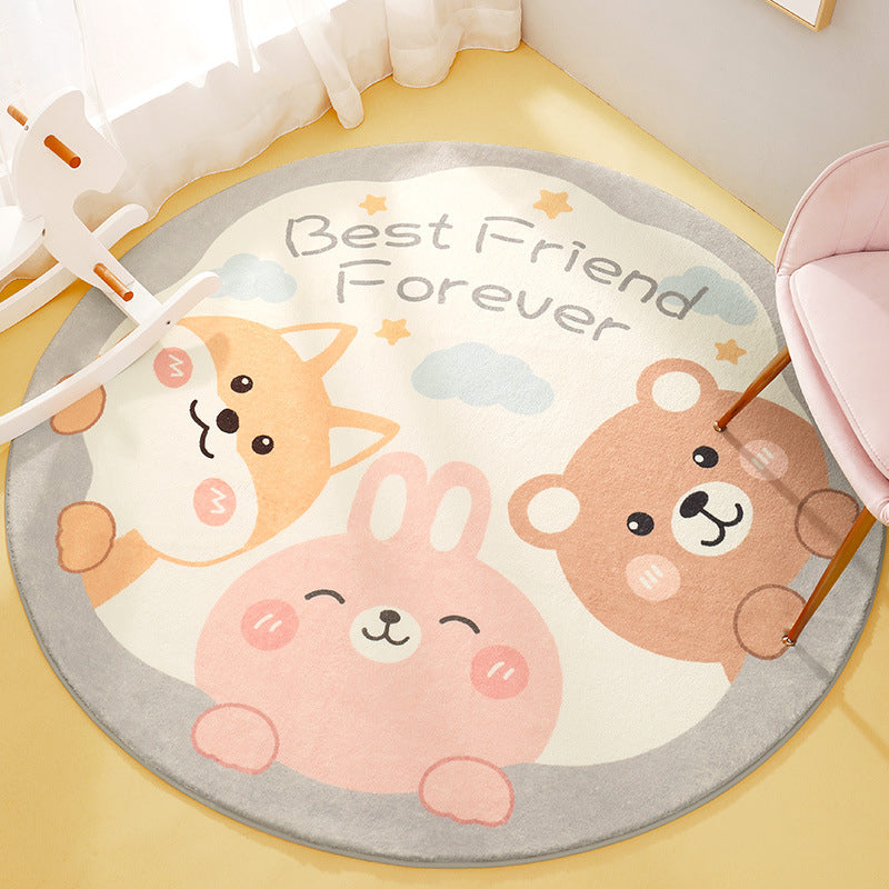 Lovely Animal Patterned Rug Multi-Color Synthetics Carpet Non-Slip Backing Washable Rug for Kids Bedroom Clearhalo 'Area Rug' 'Rug' 2207915