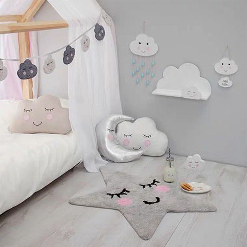 Creative Childrens Room Rug Multi Colored Cartoon Printed Carpet Cotton Blend Pet Friendly Machine Washable Rug Clearhalo 'Area Rug' 'Rug' 2208009