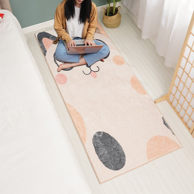 Designer Childrens Room Rug Multi Colored Cartoon Animal Patterned Carpet Cotton Blend Anti-Slip Backing Area Rug Clearhalo 'Area Rug' 'Rug' 2208067