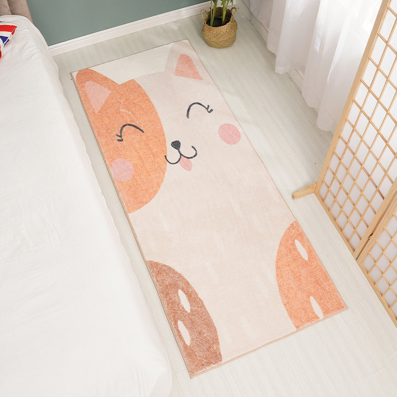 Designer Childrens Room Rug Multi Colored Cartoon Animal Patterned Carpet Cotton Blend Anti-Slip Backing Area Rug Clearhalo 'Area Rug' 'Rug' 2208070