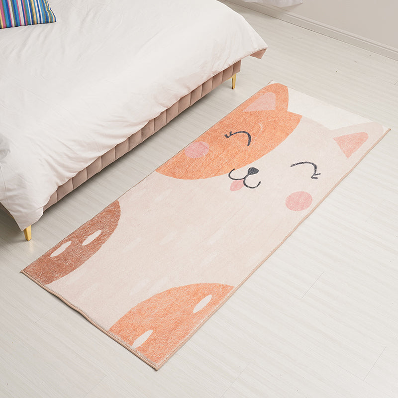 Designer Childrens Room Rug Multi Colored Cartoon Animal Patterned Carpet Cotton Blend Anti-Slip Backing Area Rug Clearhalo 'Area Rug' 'Rug' 2208072