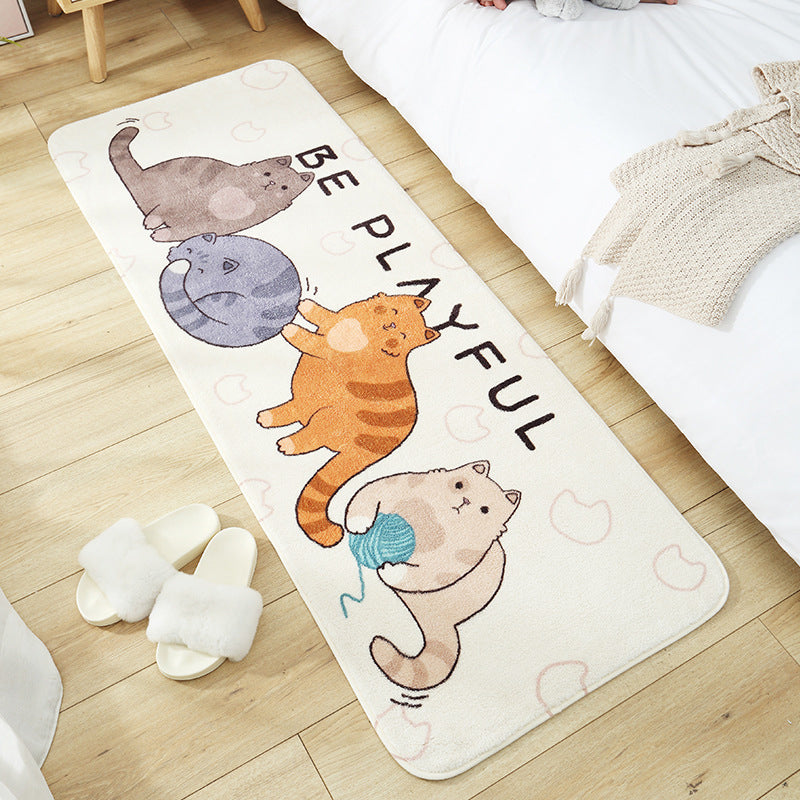 Casual Living Room Rug Multi-Colored Cartoon Plant Printed Rug Synthetics Pet Friendly Non-Slip Carpet Clearhalo 'Area Rug' 'Rug' 2208102