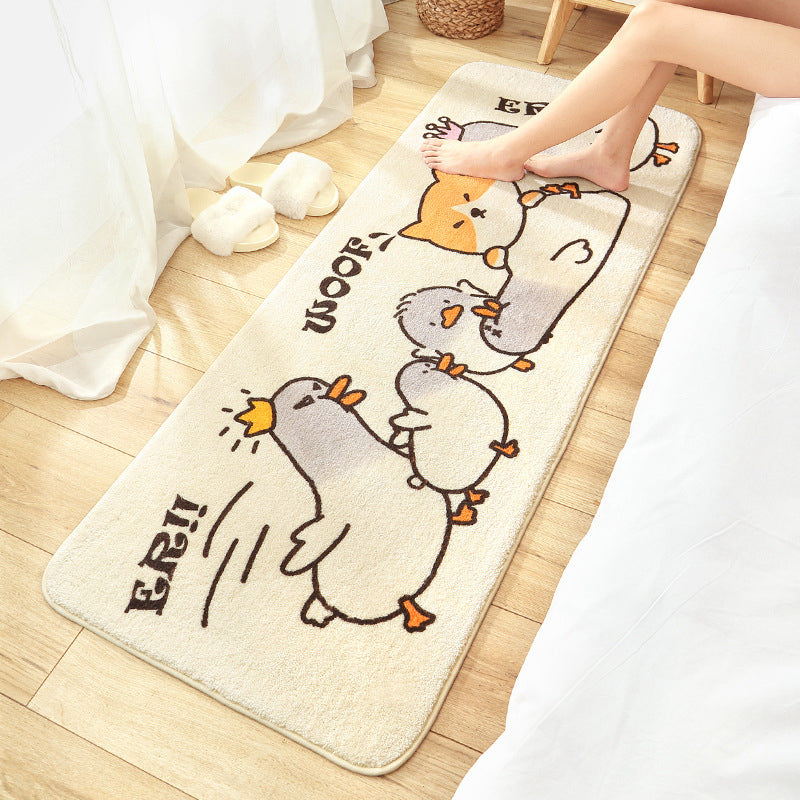 Multi Colored Cute Rug Polypropylene Cartoon Animal Pattern Carpet Anti-Slip Washable Area Rug for Kids Bedroom Clearhalo 'Area Rug' 'Rug' 2208112