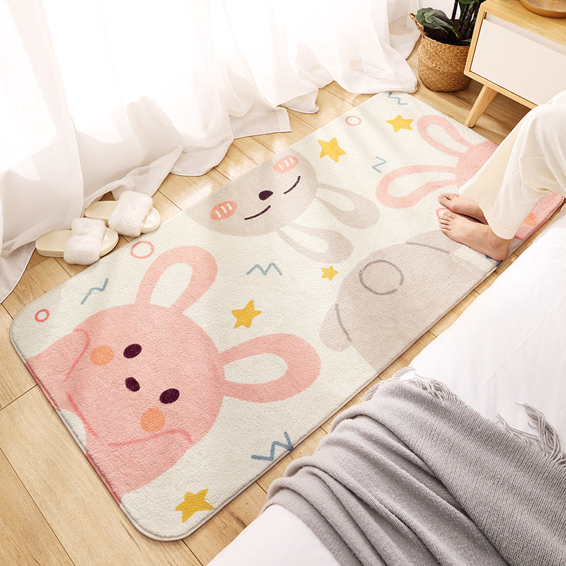 Simple Multi Color Cartoon Rug Polyster Calming Carpet Non-Slip Backing Washable Indoor Rug for Kids Room Clearhalo 'Area Rug' 'Rug' 2208139