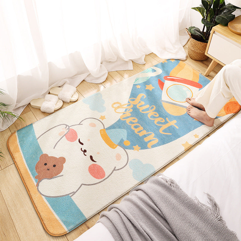 Simple Multi Color Cartoon Rug Polyster Calming Carpet Non-Slip Backing Washable Indoor Rug for Kids Room Clearhalo 'Area Rug' 'Rug' 2208145