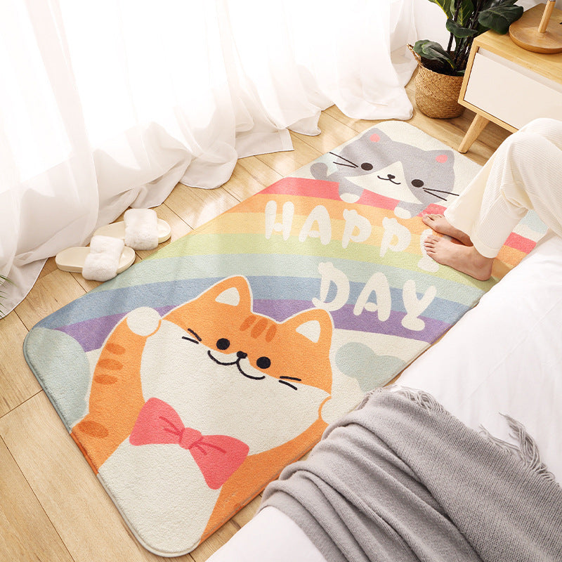 Simple Multi Color Cartoon Rug Polyster Calming Carpet Non-Slip Backing Washable Indoor Rug for Kids Room Clearhalo 'Area Rug' 'Rug' 2208146