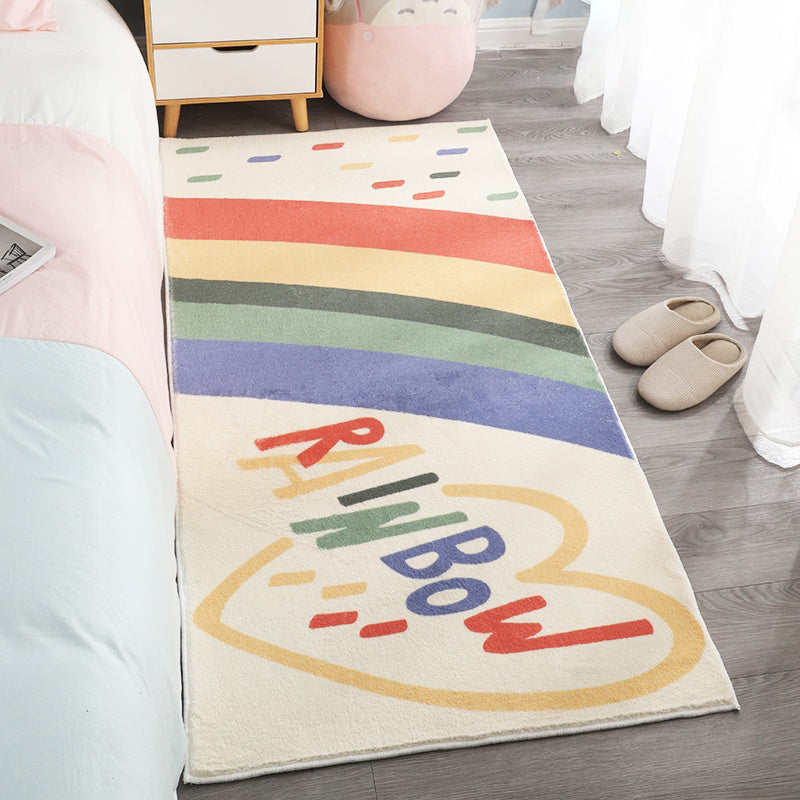 Casual Abstract Patterned Rug Multi Colored Cotton Blend Carpet Pet Friendly Washable Indoor Rug for Bedroom Clearhalo 'Area Rug' 'Rug' 2208159