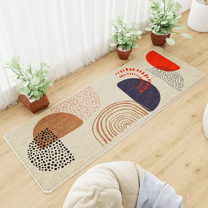 Casual Abstract Patterned Rug Multi Colored Cotton Blend Carpet Pet Friendly Washable Indoor Rug for Bedroom Clearhalo 'Area Rug' 'Rug' 2208162