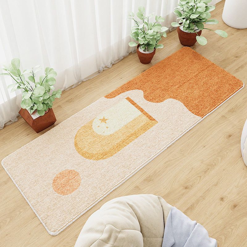 Casual Abstract Patterned Rug Multi Colored Cotton Blend Carpet Pet Friendly Washable Indoor Rug for Bedroom Clearhalo 'Area Rug' 'Rug' 2208166