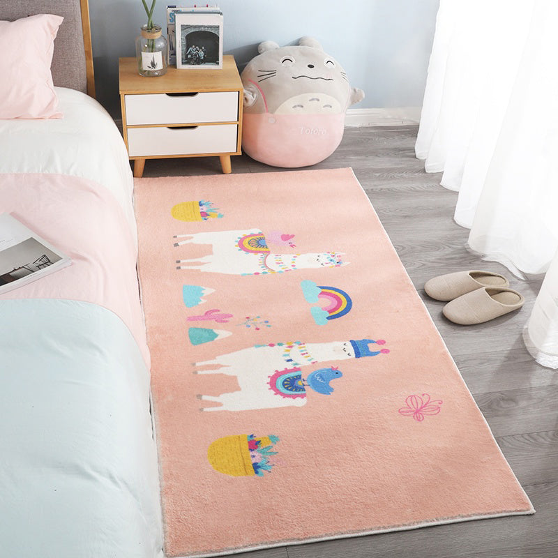 Cute Relaxing Rug Multi Color Cartoon Animal Printed Rug Pet Friendly Easy Care Area Carpet for Kids Room Clearhalo 'Area Rug' 'Rug' 2208169
