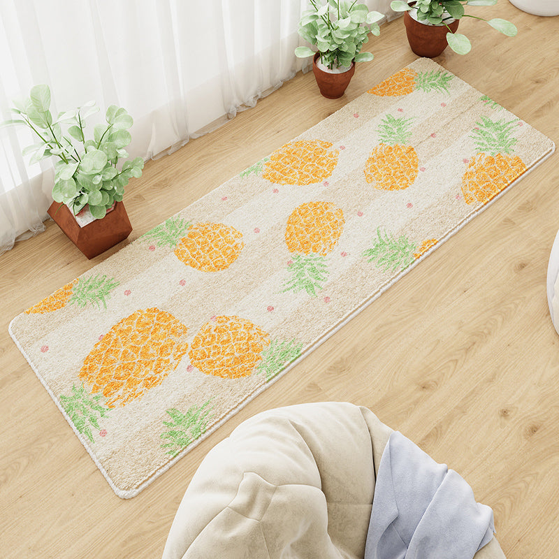 Cute Relaxing Rug Multi Color Cartoon Animal Printed Rug Pet Friendly Easy Care Area Carpet for Kids Room Yellow Clearhalo 'Area Rug' 'Rug' 2208173