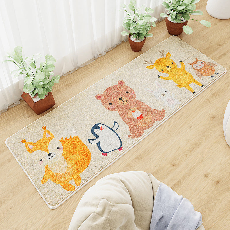 Cute Relaxing Rug Multi Color Cartoon Animal Printed Rug Pet Friendly Easy Care Area Carpet for Kids Room Clearhalo 'Area Rug' 'Rug' 2208176
