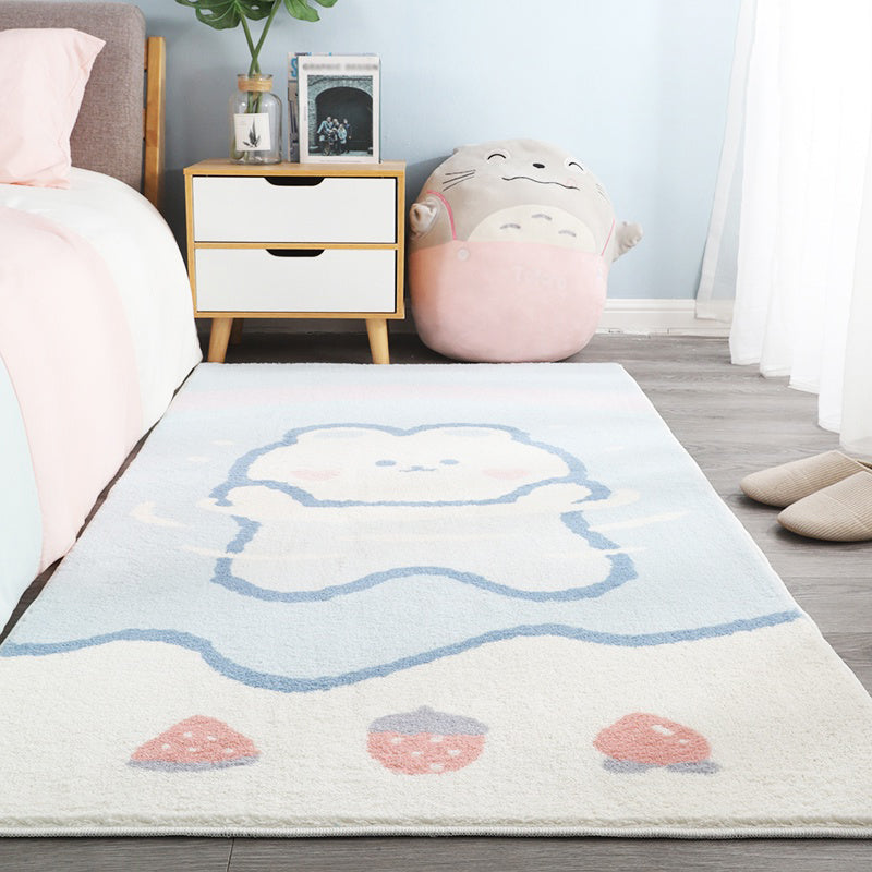 Relaxing Cartoon Bear Print Rug Multi Color Cotton Blend Rug Machine Washable Pet Friendly Carpet for Kids Bedroom Clearhalo 'Area Rug' 'Rug' 2208210