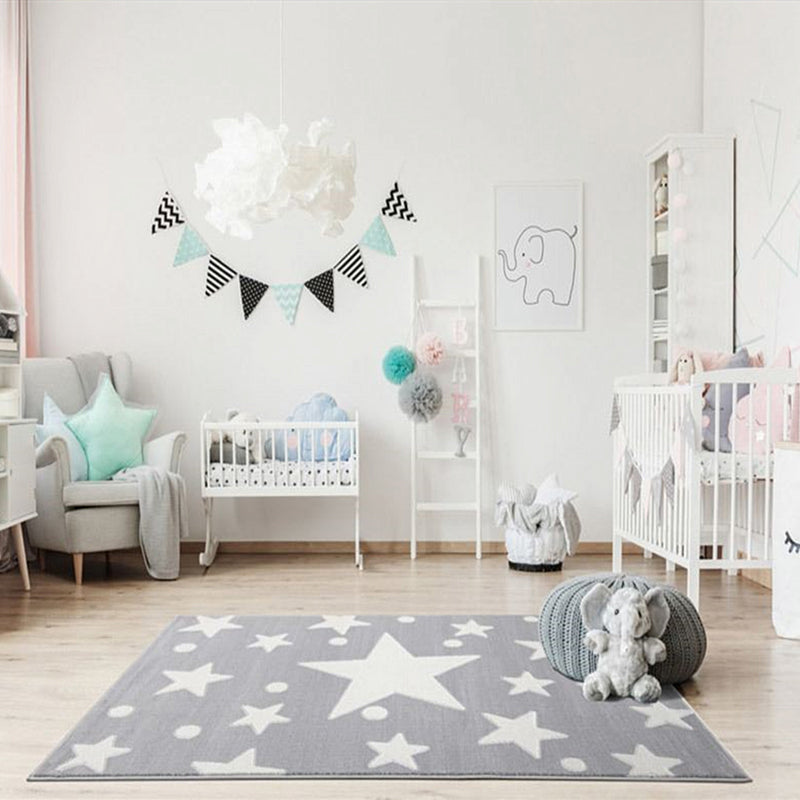 Multi Colored Childrens Room Rug Comfort Polka Dot Print Rug Cotton Blend Pet Friendly Washable Carpet Clearhalo 'Area Rug' 'Rug' 2208242
