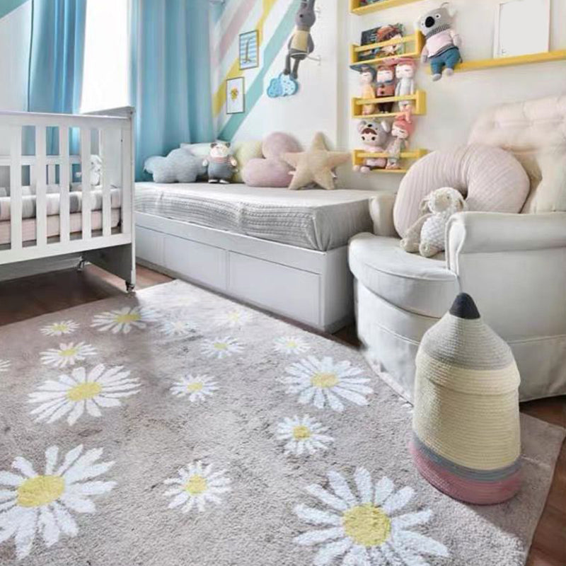 Multi Colored Childrens Room Rug Comfort Polka Dot Print Rug Cotton Blend Pet Friendly Washable Carpet Clearhalo 'Area Rug' 'Rug' 2208246