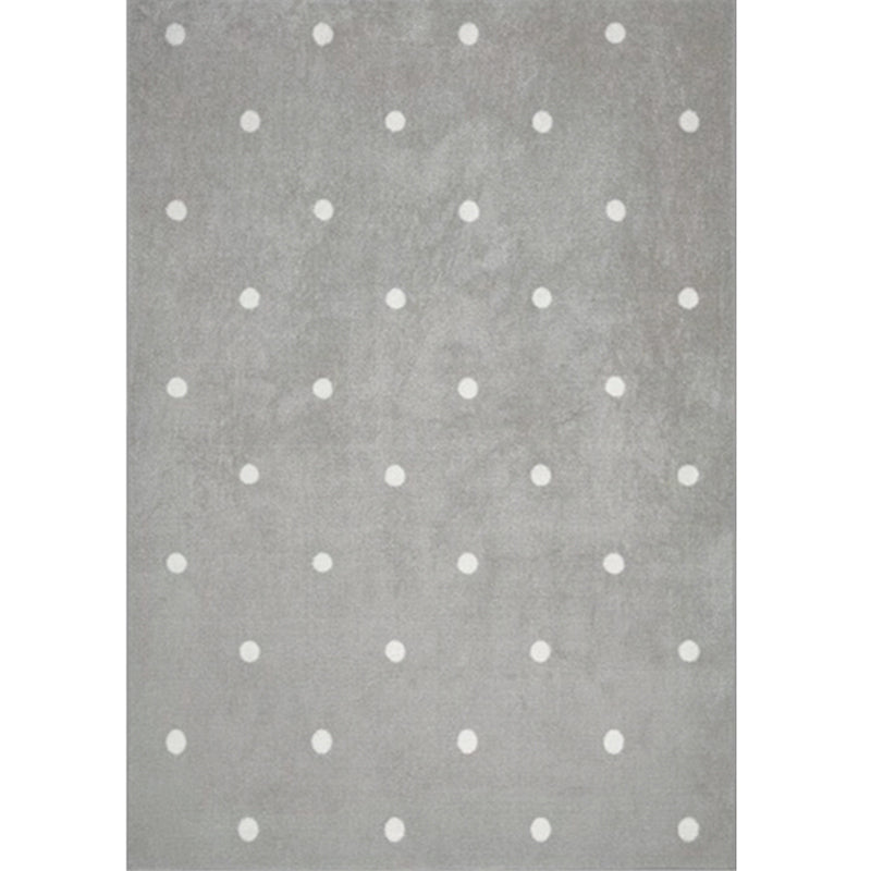 Multi Colored Childrens Room Rug Comfort Polka Dot Print Rug Cotton Blend Pet Friendly Washable Carpet Gray-White Clearhalo 'Area Rug' 'Rug' 2208249