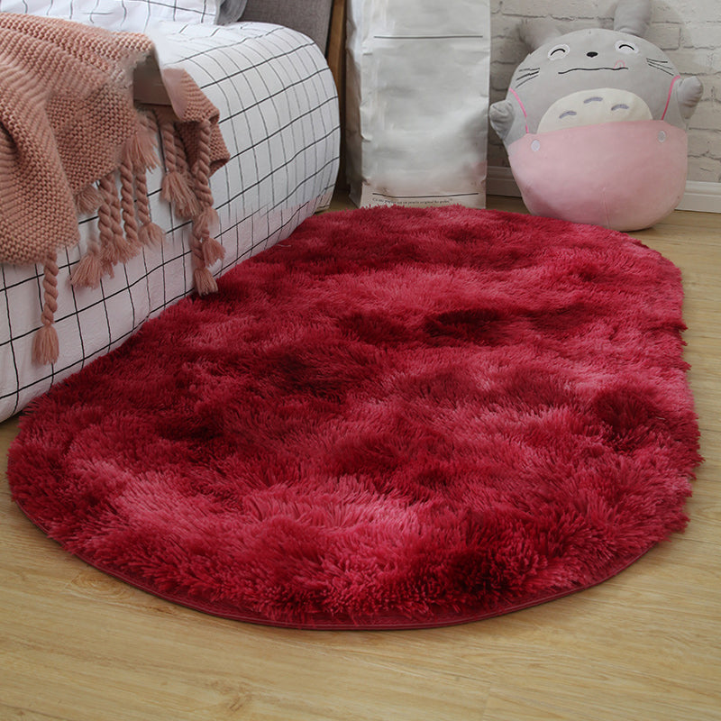 Multi-Color Living Room Rug Nordic Plain Area Carpet Faux Wool Non-Slip Backing Easy Care Rug Crimson Clearhalo 'Area Rug' 'Casual' 'Rugs' Rug' 2208318