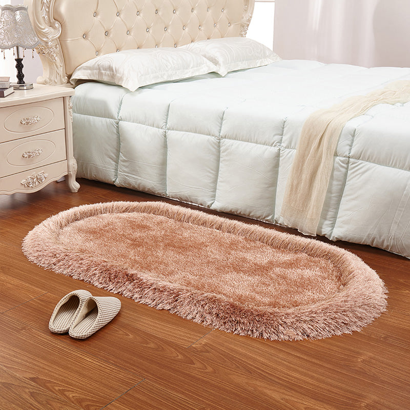 Relaxing Solid Color Rug Multi Color Fluffy Indoor Rug Pet Friendly Washable Carpet for Bedroom Light Camel Clearhalo 'Area Rug' 'Casual' 'Rugs' Rug' 2208349