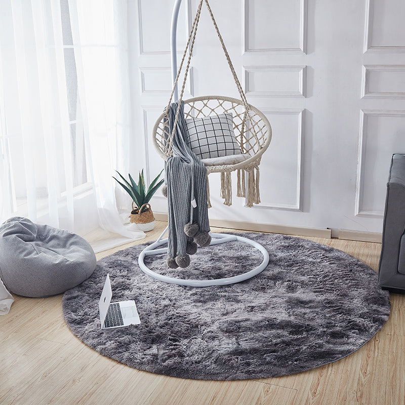 Comfort Bedroom Rug Multi Colored Tie Dye Print Carpet Fluffy Anti-Slip Backing Area Rug Dark Gray Clearhalo 'Area Rug' 'Casual' 'Rugs' Rug' 2208417