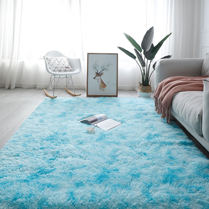 Multi Color Bedroom Rug Comfort Tie Dye Printed Indoor Rug Faux Wool Non-Slip Backing Pet Friendly Rug Sky Blue Clearhalo 'Area Rug' 'Casual' 'Rugs' Rug' 2208551