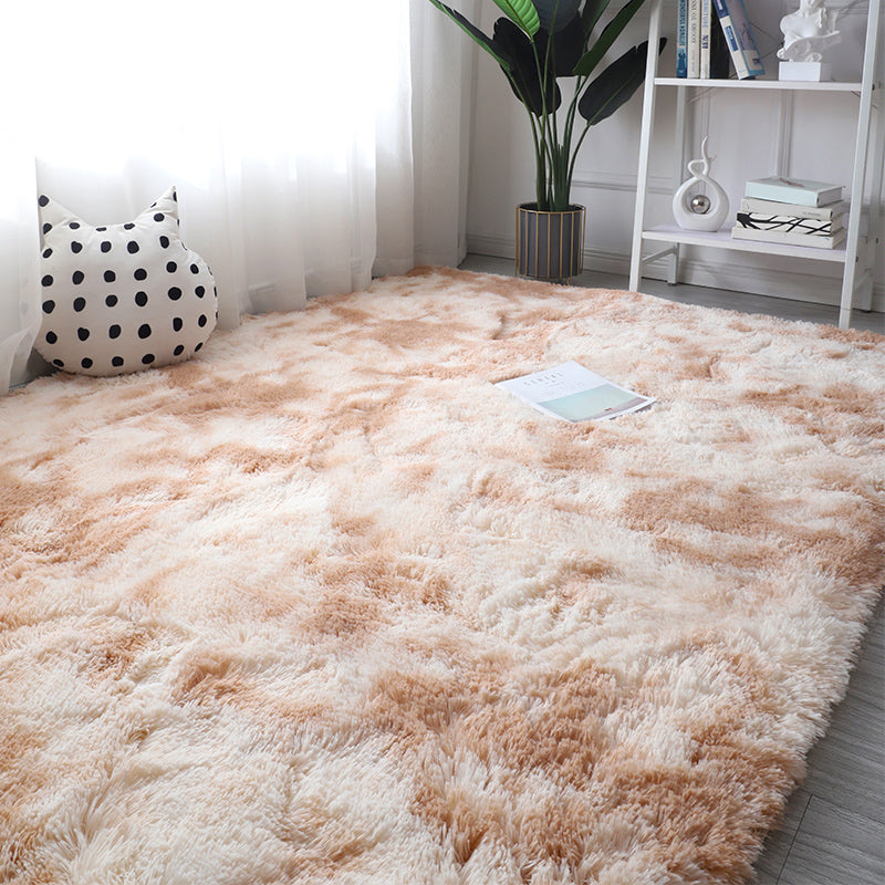 Multi Color Bedroom Rug Comfort Tie Dye Printed Indoor Rug Faux Wool Non-Slip Backing Pet Friendly Rug Camel Clearhalo 'Area Rug' 'Casual' 'Rugs' Rug' 2208555