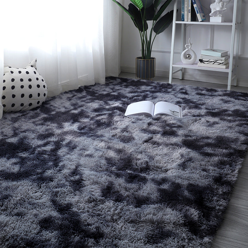 Multi Color Bedroom Rug Comfort Tie Dye Printed Indoor Rug Faux Wool Non-Slip Backing Pet Friendly Rug Dark Gray Clearhalo 'Area Rug' 'Casual' 'Rugs' Rug' 2208557