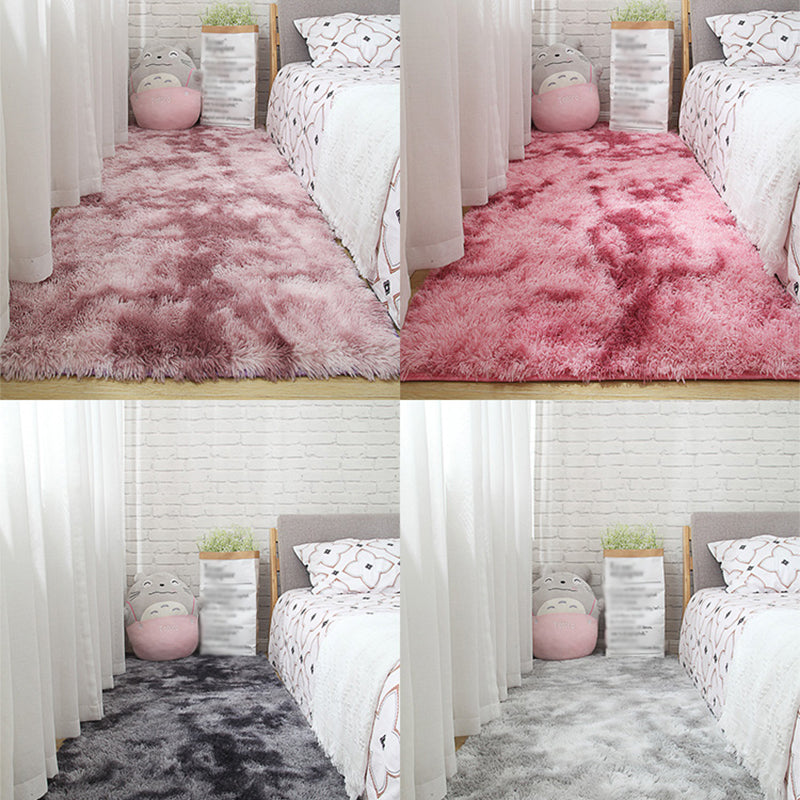 Calming Decoration Rug Multi Color Tie Dyed Pattern Area Rug Faux Fur Machine Washable Anti-Slip Backing Carpet Clearhalo 'Area Rug' 'Casual' 'Rugs' Rug' 2208586