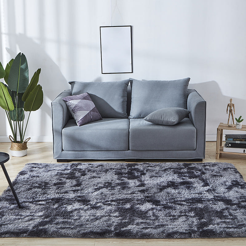 Scandinavian Decoration Rug Multi-Colored Solid Color Area Carpet Shag Non-Slip Pet Friendly Indoor Rug Dark Gray Clearhalo 'Area Rug' 'Casual' 'Rugs' Rug' 2208641