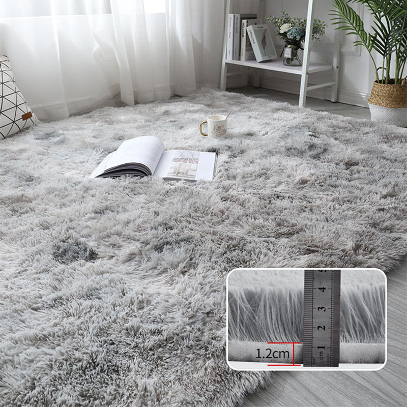 Casual Home Decor Rug Multi Colored Plain Area Rug Faux Fur Non-Slip Backing Easy Care Carpet Clearhalo 'Area Rug' 'Casual' 'Rugs' Rug' 2208810