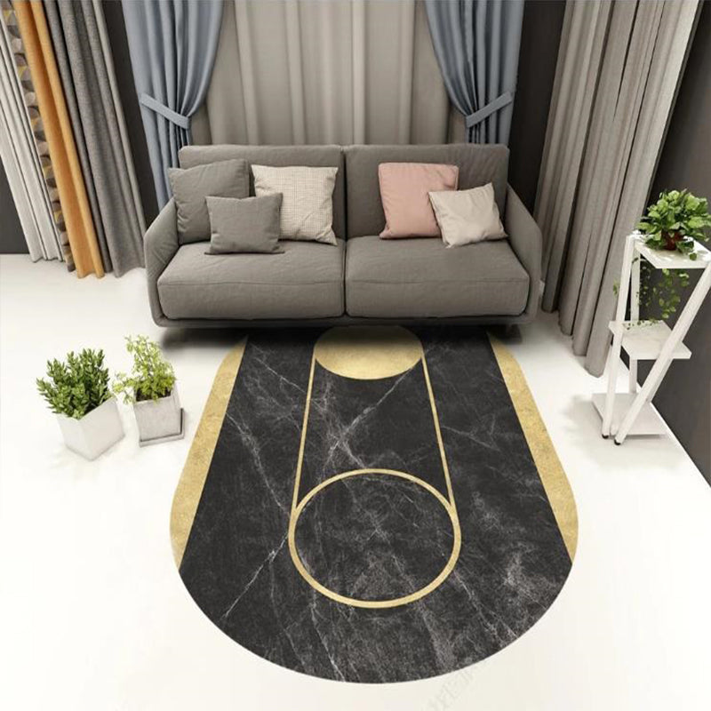 Multi Color Nordic Rug Synthetics Abstract Printed Area Rug Non-Slip Backing Pet Friendly Carpet for Decoration Clearhalo 'Area Rug' 'Rug' 2208983