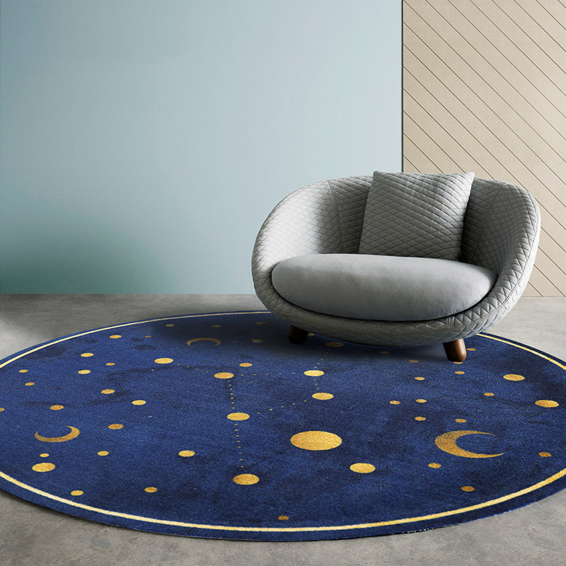 Modern Kids Room Rug Multi-Colored Constellation Pattern Rug Polypropylene Pet Friendly Easy Care Carpet Clearhalo 'Area Rug' 'Rug' 2208989