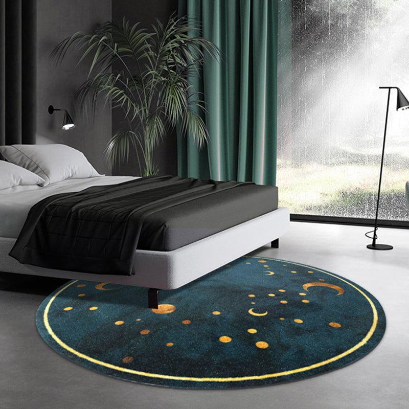 Modern Kids Room Rug Multi-Colored Constellation Pattern Rug Polypropylene Pet Friendly Easy Care Carpet Clearhalo 'Area Rug' 'Rug' 2208991