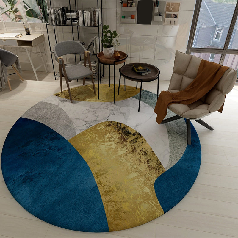 Multi Colored Abstract Print Rug Cotton Blend Scandinavian Area Carpet Pet Friendly Rug for Living Room Clearhalo 'Area Rug' 'Rug' 2209040