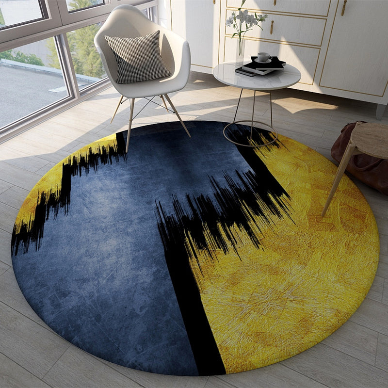 Multi Colored Abstract Print Rug Cotton Blend Scandinavian Area Carpet Pet Friendly Rug for Living Room Clearhalo 'Area Rug' 'Rug' 2209049