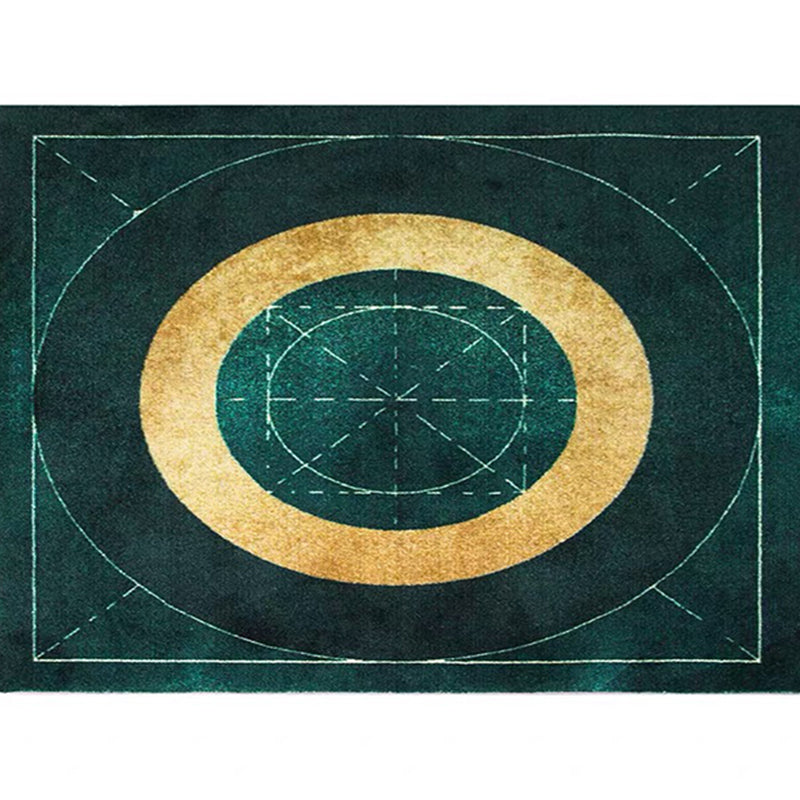 Blackish Green Living Room Rug Trendy Geo Pattern Area Carpet Cotton Blend Pet Friendly Rug Blackish Green Design 5 Clearhalo 'Area Rug' 'Rug' 2209145