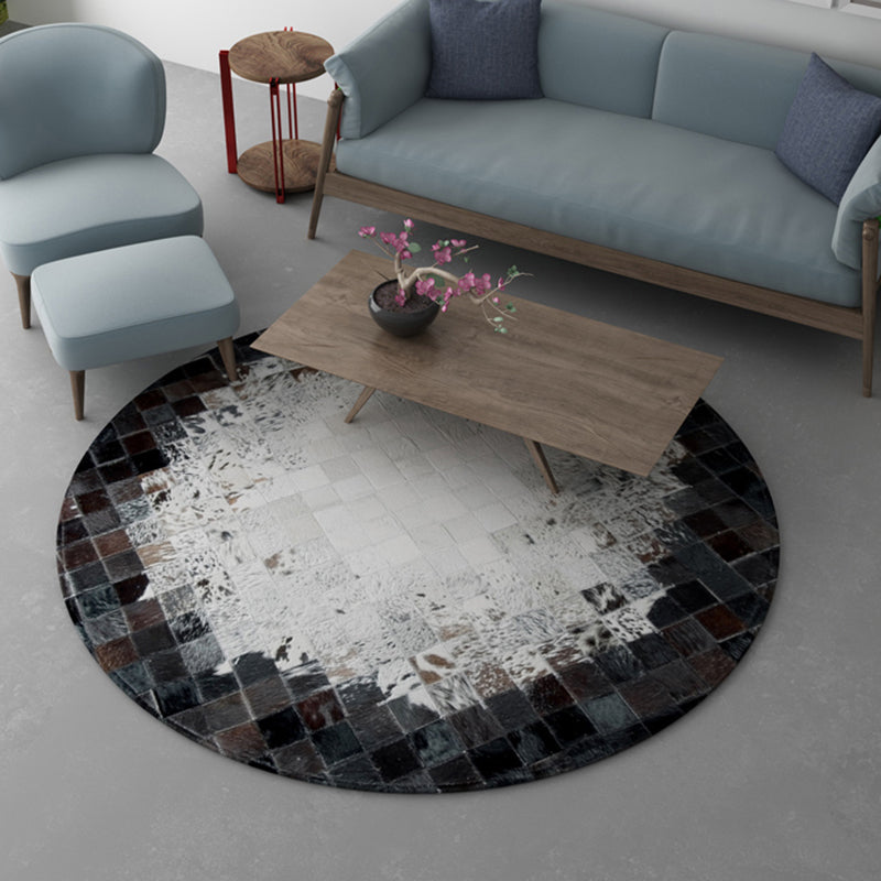 Rustic Look Geo Printed Rug Multi-Color Cowhide Indoor Rug Stain-Resistant Pet Friendly Carpet for Decoration Clearhalo 'Area Rug' 'Rug' 2213152