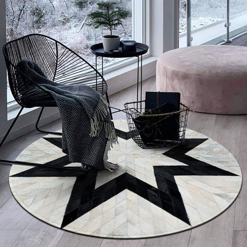 Luxury Room Rug Multi Colored Geometric Printed Area Carpet Cowhide Pet Friendly Easy Care Rug Clearhalo 'Area Rug' 'Rug' 2213162