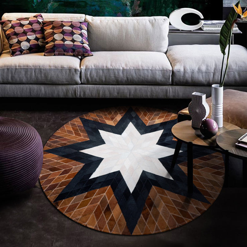 Luxury Room Rug Multi Colored Geometric Printed Area Carpet Cowhide Pet Friendly Easy Care Rug Clearhalo 'Area Rug' 'Rug' 2213164