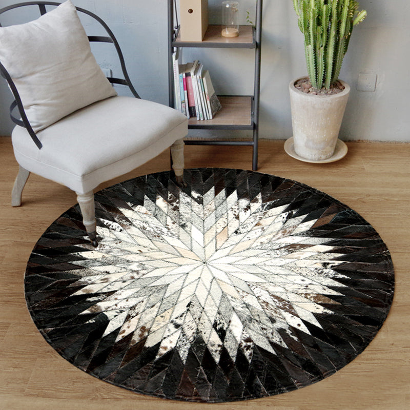 Creative Living Room Rug Multi-Color Geo Printed Area Rug Cowhide Stain-Resistant Pet Friendly Carpet Clearhalo 'Area Rug' 'Rug' 2213172