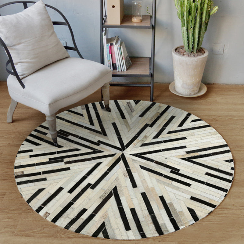 Creative Living Room Rug Multi-Color Geo Printed Area Rug Cowhide Stain-Resistant Pet Friendly Carpet Clearhalo 'Area Rug' 'Rug' 2213174