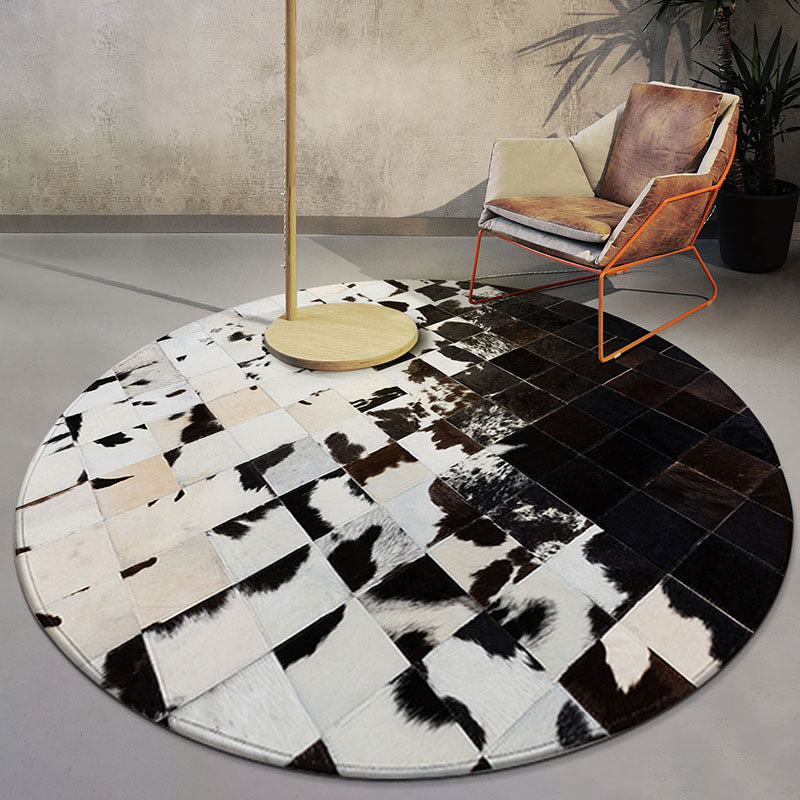 Unique Multi Color Geometric Rug Cowhide Modern Area Carpet Stain-Resistant Pet Friendly Rug for Parlor Clearhalo 'Area Rug' 'Modern' 'Rugs' Rug' 2213197